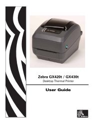 User Guide Zebra GX420t / GX430t