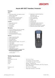 Data Sheet, Ascom d81 DECT Handset, Protector, TD 92711EN