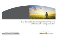 2013-06 S.A. Money Market Manager Watch ... - Alexander Forbes