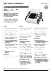 Antenna signal meter system, MSK 200 and MSK 200/50 - Satellite ...