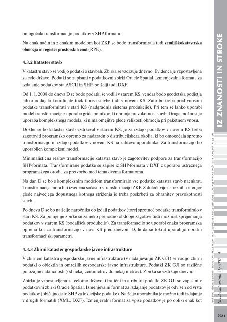 TRANSFORMACIJA PODATKOV GEODETSKE ... - Geodetski vestnik