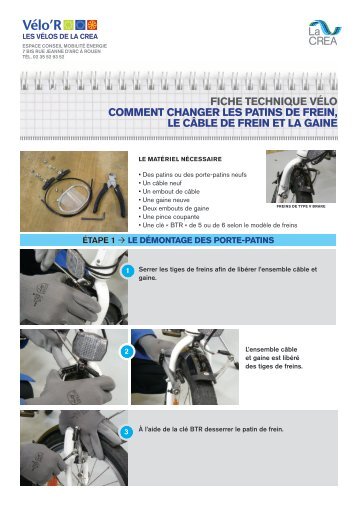 Comment changer les patins de freins - La Crea
