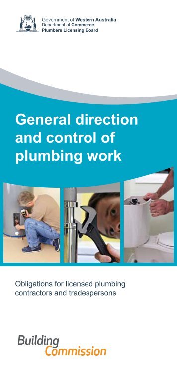 General direction and control of plumbing work - Building Commission