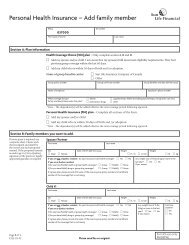 Personal Health Insurance â Add family member - Sun Life Financial