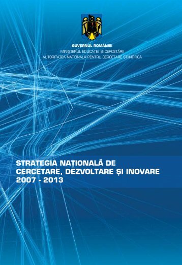 strategia naţională de cercetare, dezvoltare şi inovare ... - uefiscdi