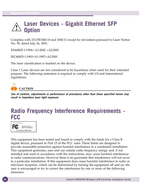 SummitÃ‚Â® WM3400 Wireless LAN Controller ... - Extreme Networks