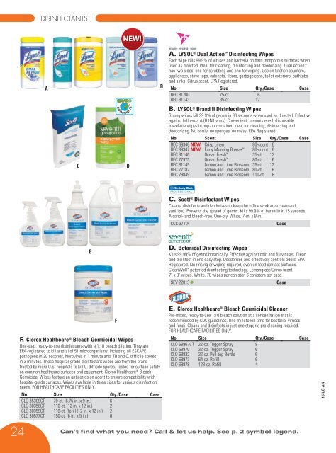 CHEMICALS & JANITORIAL SUPPLY Catalog 2015, pages 1-79