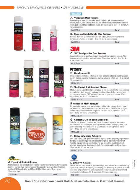 CHEMICALS & JANITORIAL SUPPLY Catalog 2015, pages 1-79