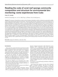 Reading the code of coral reef sponge community ... - Porifera Brasil