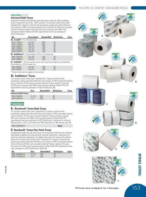 PAPER & DISPENSERS Catalog 2015, pages 158-211