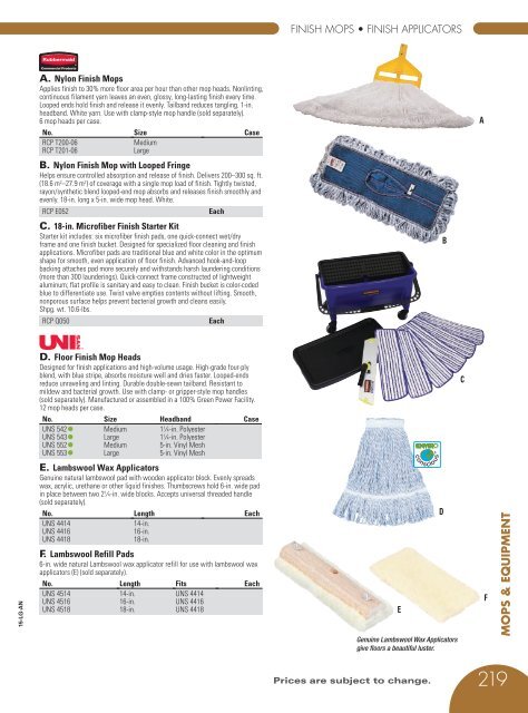 MOPS, BROOM & BRUSHES Catalog 2015, pages 212-245