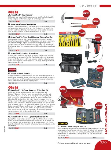 FACILITY MAINTENANCE Catalog 2015, pages 326-357