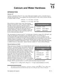 Calcium and Water Hardness