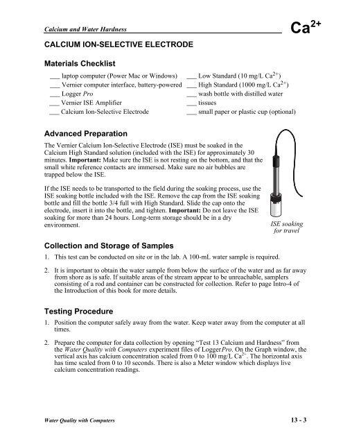 Calcium and Water Hardness