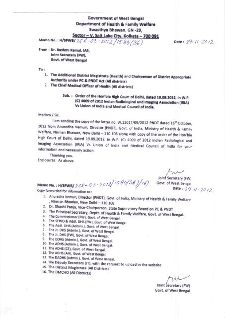 Order of the Hon'ble High Court of Delhi, IRAI vs Union of India and ...