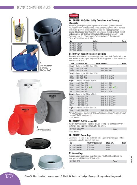 WASTE RECEPTACLES Catalog 2015, pages 368-387