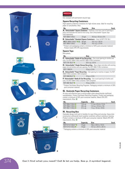 WASTE RECEPTACLES Catalog 2015, pages 368-387