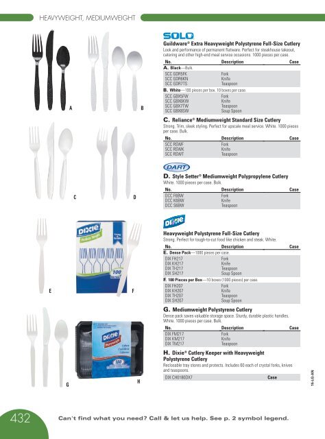 FOOD SERVICE DISPOSABLES Catalog 2015, pages 418-471