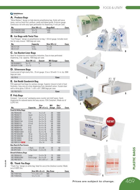 FOOD SERVICE DISPOSABLES Catalog 2015, pages 418-471