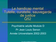 Le handicap mental Tutelle, curatelle, sauvegarde de justice Q52 Le ...