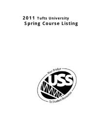 Spring Course Listing - USS at Tufts - Tufts University