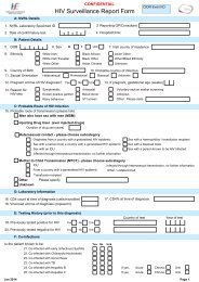 HIV Surveillance Report Form