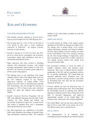 Fact sheet - Iceland's Economy - No 1, 2013 (pdf) - Ministry for ...