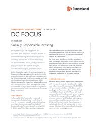 Socially Responsible Investing - Dimensional Fund Advisors