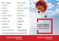 Banca Diretta è il servizio multicanale creato per ... - Intesa Sanpaolo