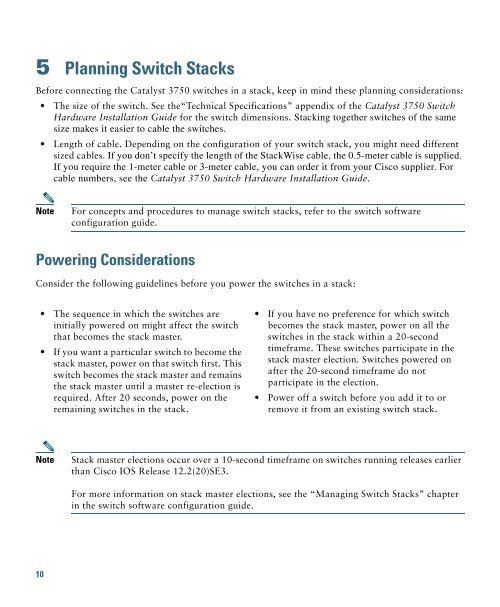 Catalyst 3750 Switch Getting Started Guide - Cisco