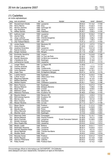 Journal des rÃ©sultats [PDF - 6'794 ko] - 20 km de Lausanne