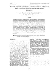 Bioactivity methanolic seed extract of Barringtonia asiatica ...