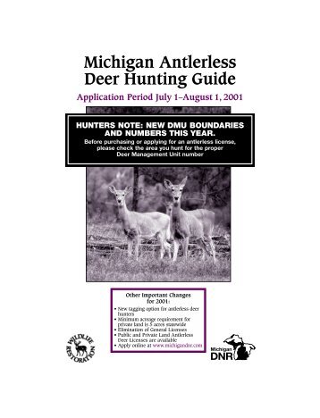 Michigan Antlerless Deer Hunting Guide - Michigan Department of ...