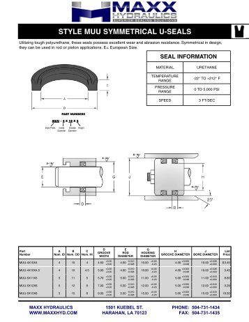 U -S eal S Style MUU SyMMetriCal U-SealS