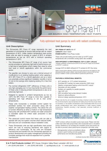 SPC Prana HT - S & P Coil Products Limited