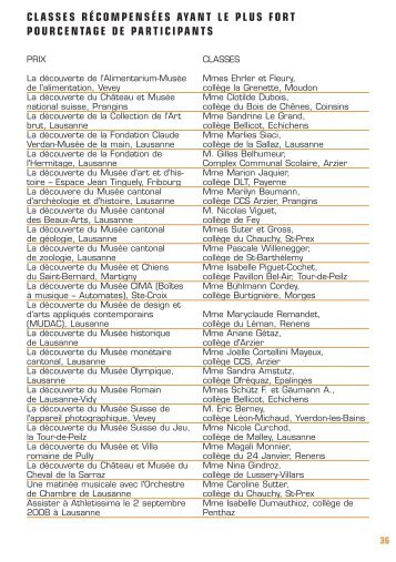 Tableau des rÃ©compenses classes [PDF - 24ko] - 20 km de Lausanne