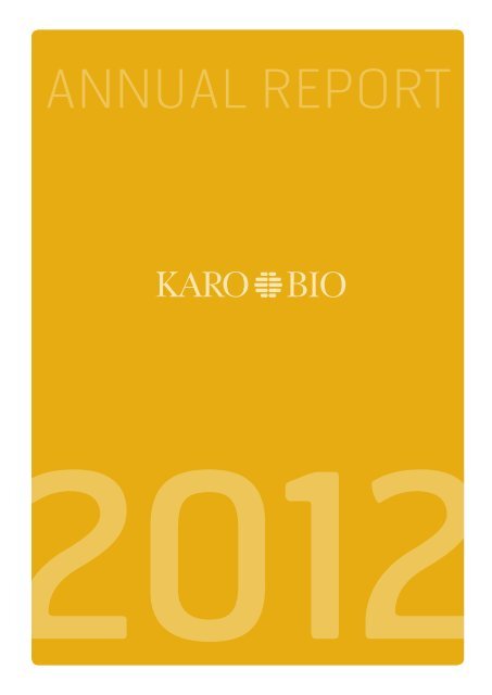 Annual Report 2012.pdf - Karo Bio