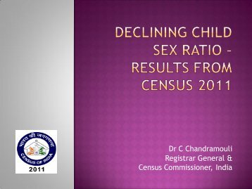 declining child sex ratio - Nutrition Foundation of India
