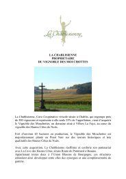La Chablisienne : PropriÃ©taire du vignoble des ... - Vinomedia
