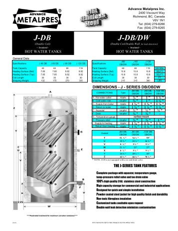 2 J DB-DBDW - Thermal Products Inc