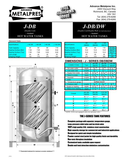 2 J DB-DBDW - Thermal Products Inc