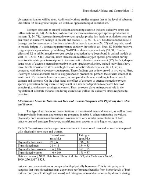 Do Transitioned Athletes Compete at an Advantage or Disadvantage