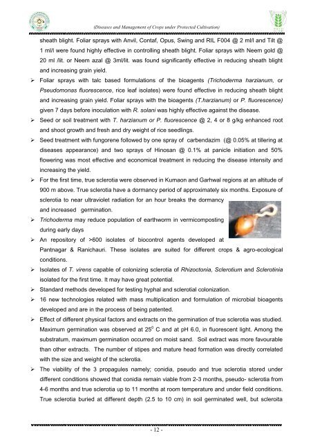 Diseases and Management of Crops under Protected Cultivation