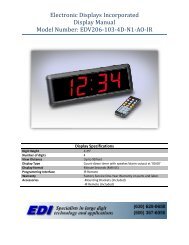 Operational Instructions - Electronic Displays, Inc.