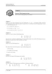 Lineare Gleichungssysteme (2x2) - Mathenachhilfe.ch