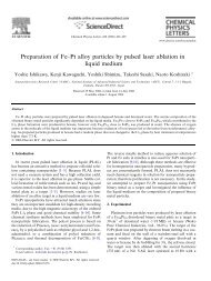 Preparation of Fe-Pt alloy particles by pulsed las...