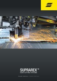 Sales product portfolio suprarex - ESAB Cutting Systems