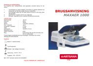 BRUGSANVISNING MAXAER 1000 - Kendan