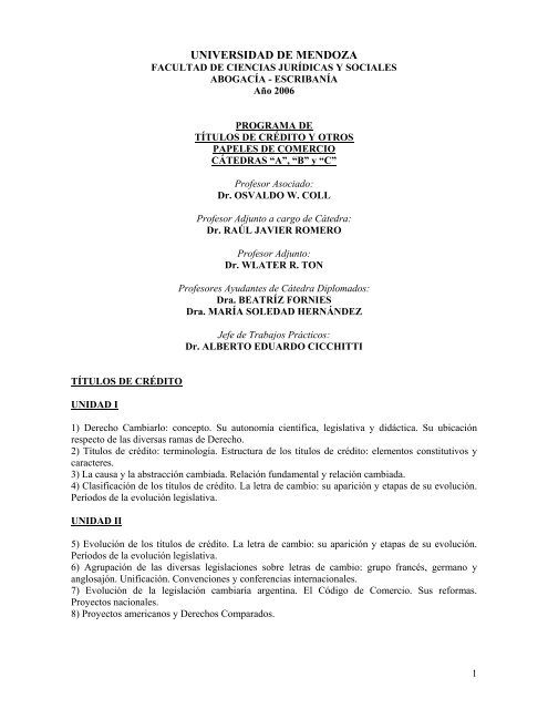 t.tulos de creditos y otros papeles de comercio - Universidad de ...