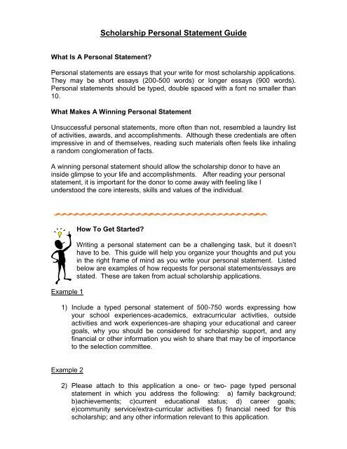 personal statement for scholarship 500 words pdf free download